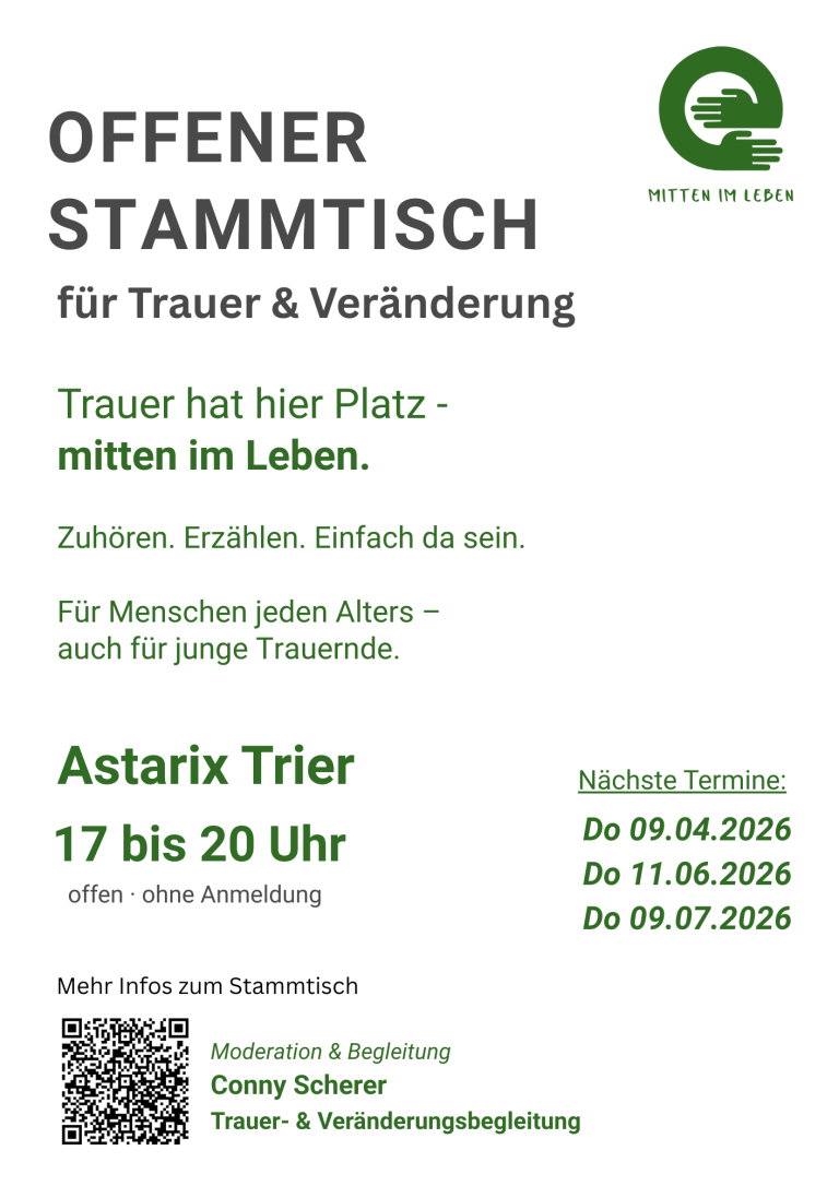 Nächster Stammtisch am 14.08 im Astarix Trier Plakat offener Stammtisch